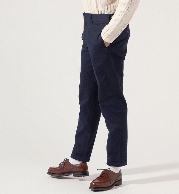 TOMORROWLAND MENS「マイクロピーチ スリムテーパードイージーパンツ」|その他|