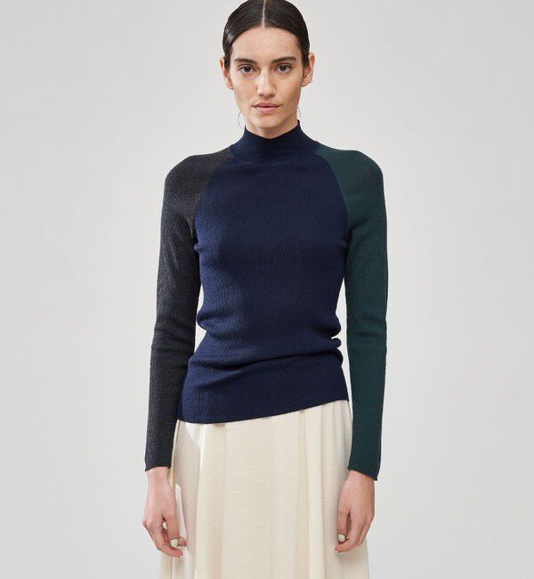 DES PRES「ウーステッドウールリブ ハイネックプルオーバー」|ニット・セーター|