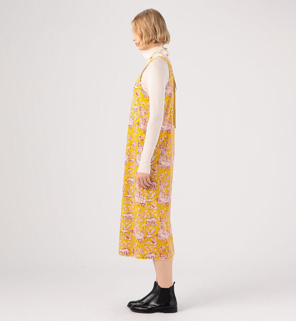 SOULEIADO「ブライトベロア プリントナローワンピース」|ワンピース|