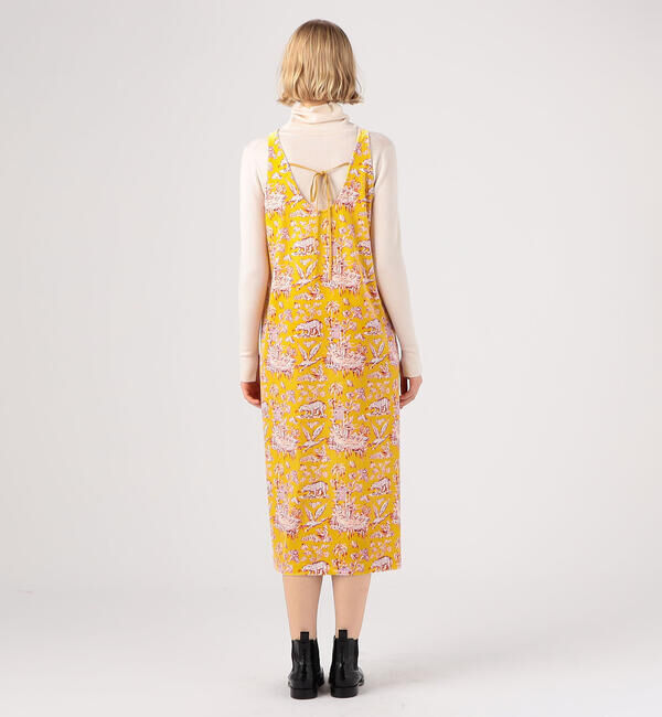 SOULEIADO「ブライトベロア プリントナローワンピース」|ワンピース|