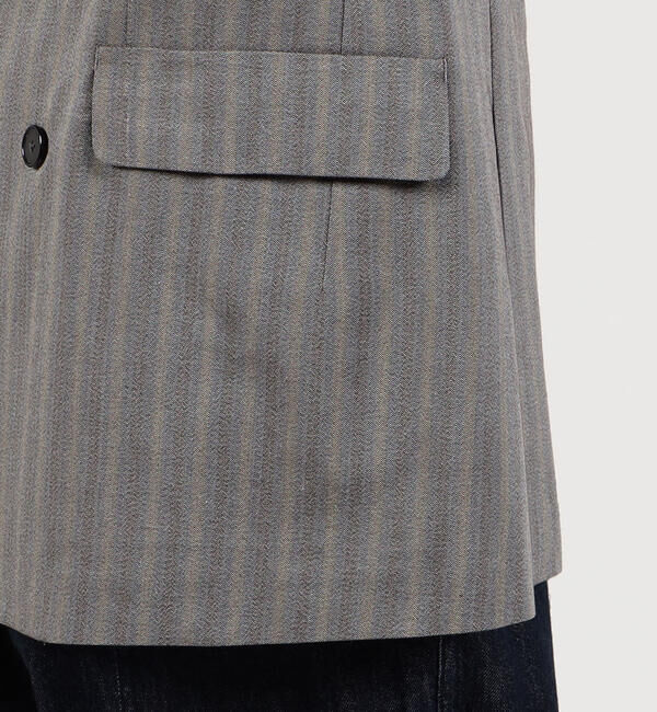 TOMORROWLAND MENS「シルクコットン ヘリンボーン ダブルブレステッド6Bジャケット」|テーラードジャケット|