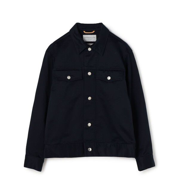 TOMORROWLAND MENS「コットンサテン トラッカージャケット」|ブルゾン・スタジャン|69 ネイビー