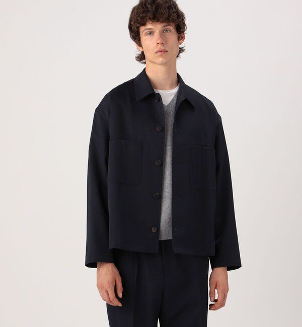 GALERIE VIE「ウールライトギャバジン シャツジャケット」|テーラードジャケット|