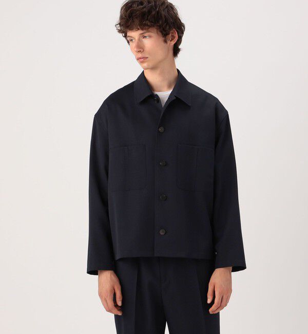 GALERIE VIE「ウールライトギャバジン シャツジャケット」|テーラードジャケット|