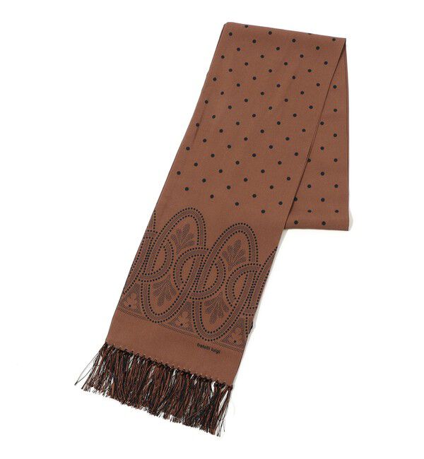 TOMORROWLAND GOODS「Fratelli Luigi レーヨン フリンジスカーフ」|バンダナ・スカーフ|46 ブラウン系