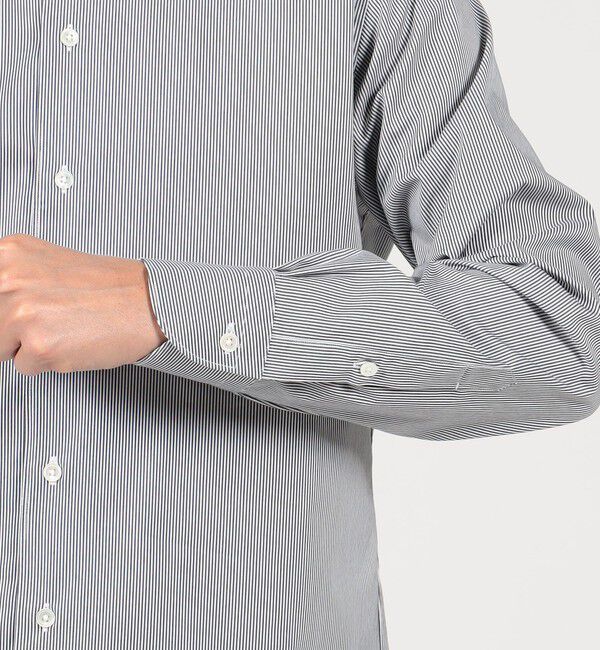 TOMORROWLAND MENS「140/2ストレッチブロード ループボタンダウンドレスシャツ」|シャツ・ブラウス|