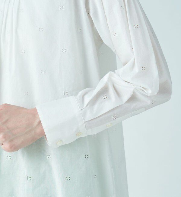 Ballsey「Bモチーフエンブロイダリー スタンドカラーブラウス」|シャツ・ブラウス|