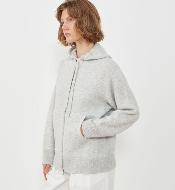 GALERIE VIE「ウールブラッシュ ジップアップパーカ」|パーカー|