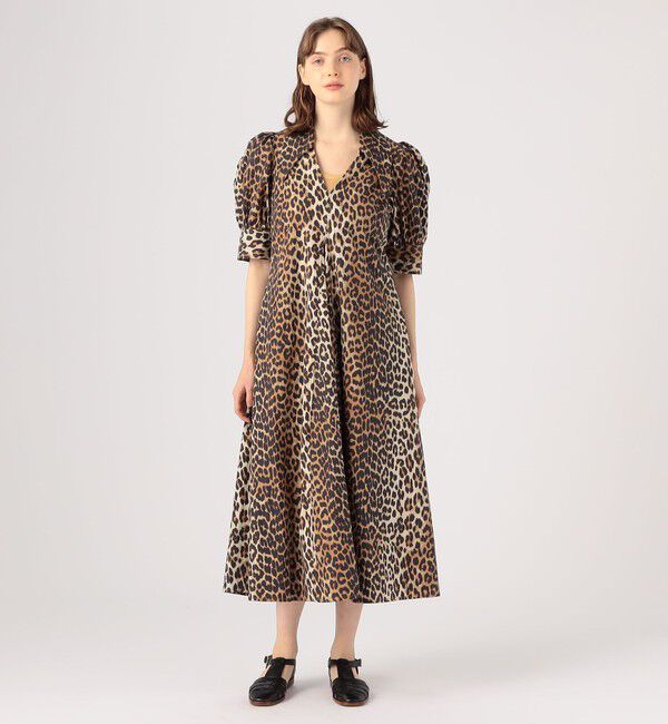 TOMORROWLAND BUYING WEAR「GANNI レオパード オーガニックコットンドレス」|ワンピース|
