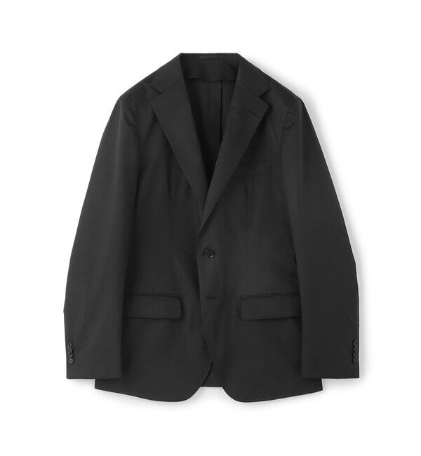 TOMORROWLAND MENS「コットンポリウレタンハイカウント シングルブレステッド2Bジャケット」|テーラードジャケット|19 ブラック
