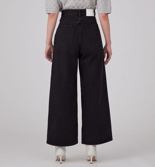 MACPHEE「コットンデニム タックワイドパンツ」|デニム|
