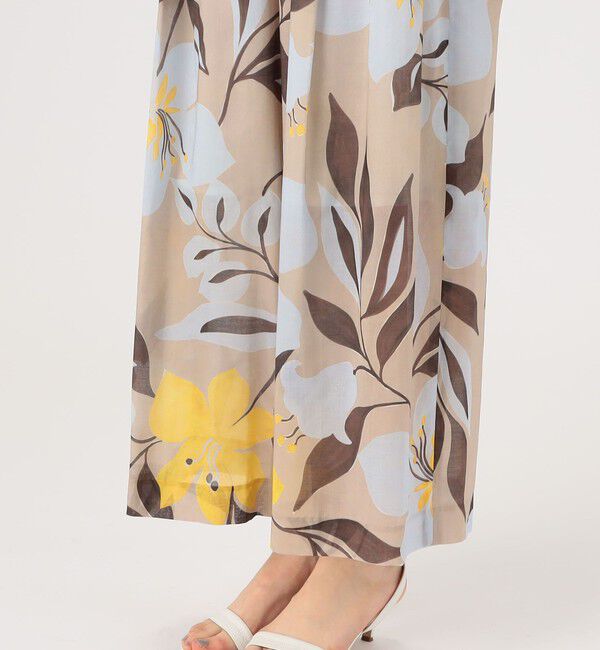 Ballsey「ベルフラワープリント タックワイドパンツ」|その他|