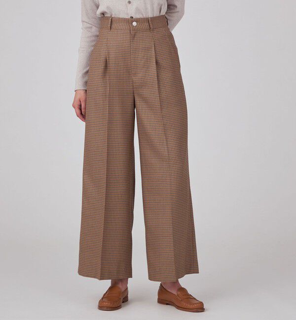 MACPHEE「ウールナチュラルストレッチ タックワイドパンツ」|その他|