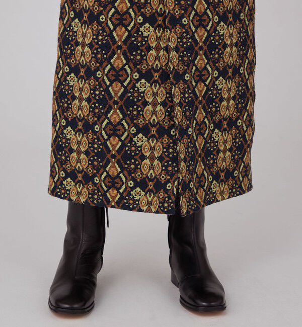 MACPHEE「アーガイルジャカード Iラインマキシスカート」|スカート|