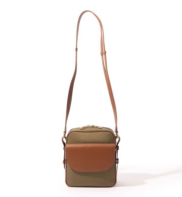 TOMORROWLAND GOODS「SegeN コットン&times;レザーコンビ サコッシュ」|ショルダー・メッセンジャー|55 カーキ