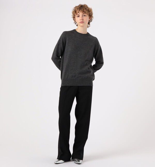 BACCA「ウールムリネ クルーネックニットプルオーバー」|ニット・セーター|