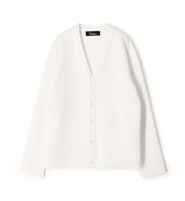 Edition「コットンポリエステル Vネックニットカーディガン」|カーディガン|11 ホワイト