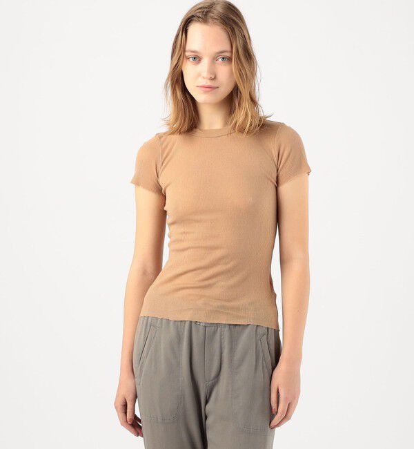 JAMES PERSE「コットンカシミヤブレンドリブ クルーネックTシャツ WVA3978」|Tシャツ・カットソー|