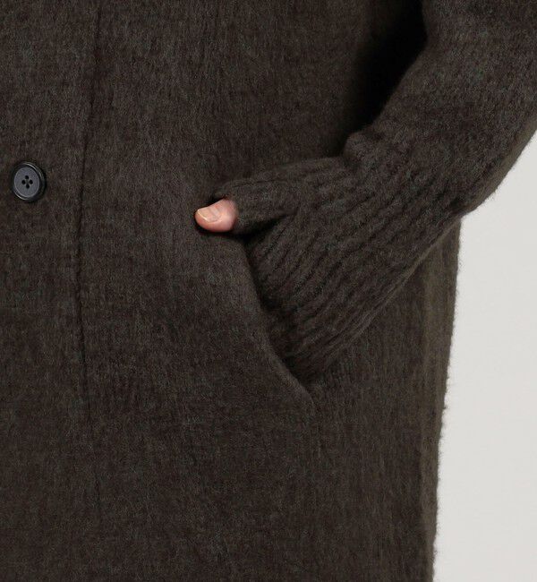 TOMORROWLAND MENS「ウール カシミヤ シルク フーデット ダブルブレスト ニットコート」|ニット・セーター|