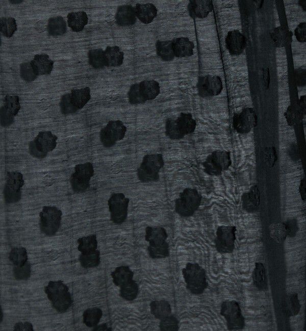 Ballsey「フラワーカットジャカード パフスリーブブラウス」|シャツ・ブラウス|