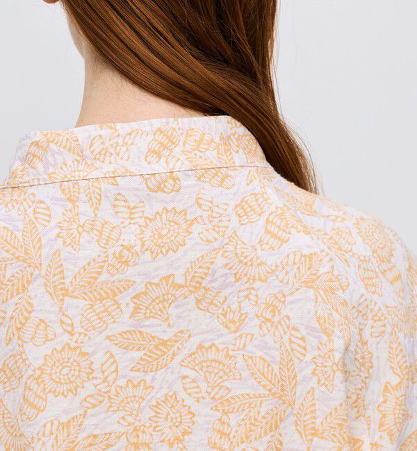 BACCA「レーヨンコットン ネッププリントブラウス」|シャツ・ブラウス|