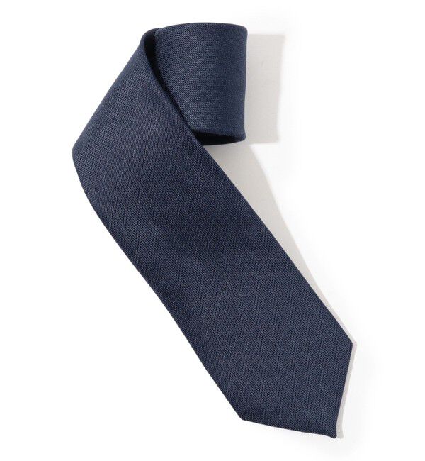 TOMORROWLAND GOODS「TMORROWLAND リネンシルク ソリッドネクタイ」|ネクタイ・蝶ネクタイ|68 ネイビー系