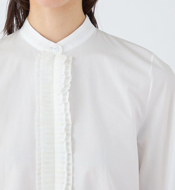 TOMORROWLAND collection「100/2コンパクトブロード ランダムタックブラウス」|シャツ・ブラウス|