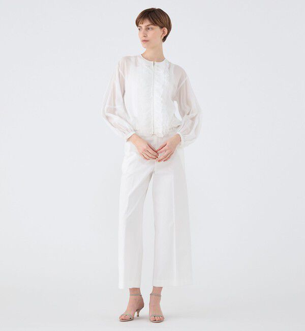 TOMORROWLAND collection「ルコットンオーガンジー ジップアップブラウス」|シャツ・ブラウス|