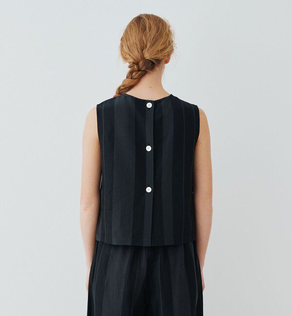 GALERIE VIE「リネンキュプラシルクコンパクト スリーブレス プルオーバーシャツ」|シャツ・ブラウス|