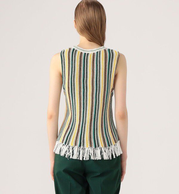 CABaN「コットン マルチストライプニットプルオーバー 」|ニット・セーター|