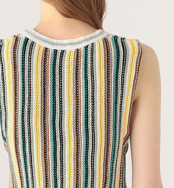 CABaN「コットン マルチストライプニットプルオーバー 」|ニット・セーター|