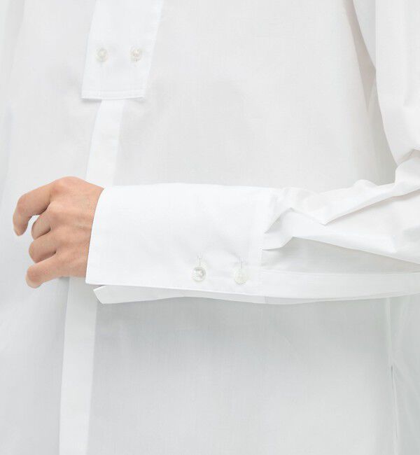 CABaN「コットンブロードコンビ ダブルボタンシャツ」|シャツ・ブラウス|