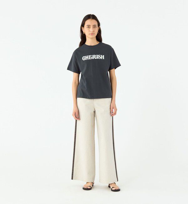 MACPHEE「コットンロゴプリント Tシャツ」|Tシャツ・カットソー|