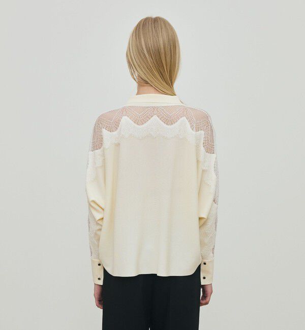 DES PRES「レースコンビニット シャツトップス」|ニット・セーター|