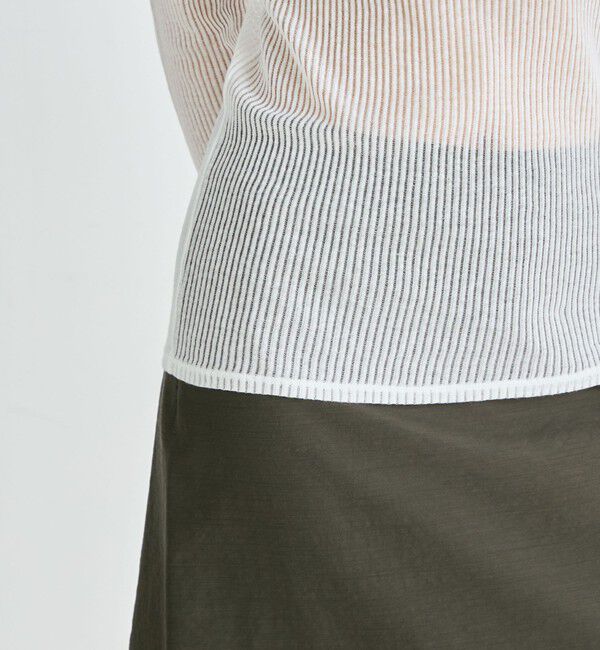 Edition「シアーストライプ ロングスリーブトップス」|Tシャツ・カットソー|