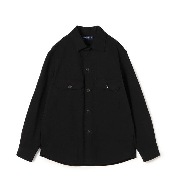 TOMORROWLAND MENS「80/2スーピマコットン ダブルポケットシャツブルゾン BORGHI」|ブルゾン・スタジャン|19 ブラック