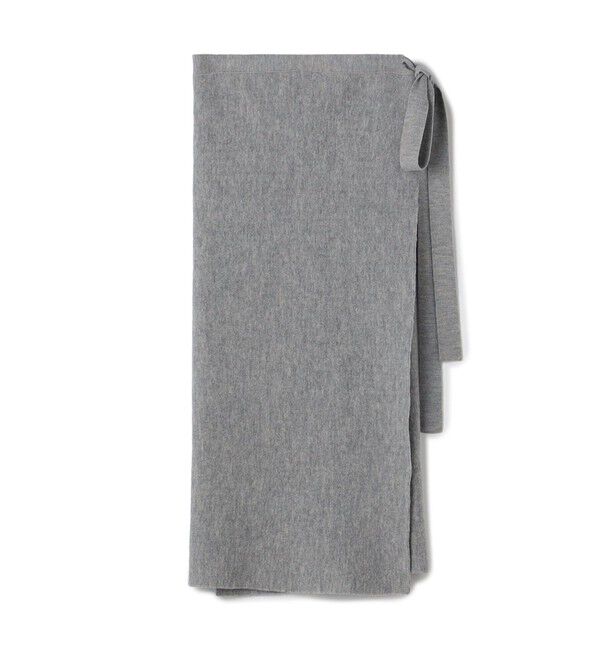 MACPHEE「ウールジャカード ラップスカート」|スカート|18 グレー系