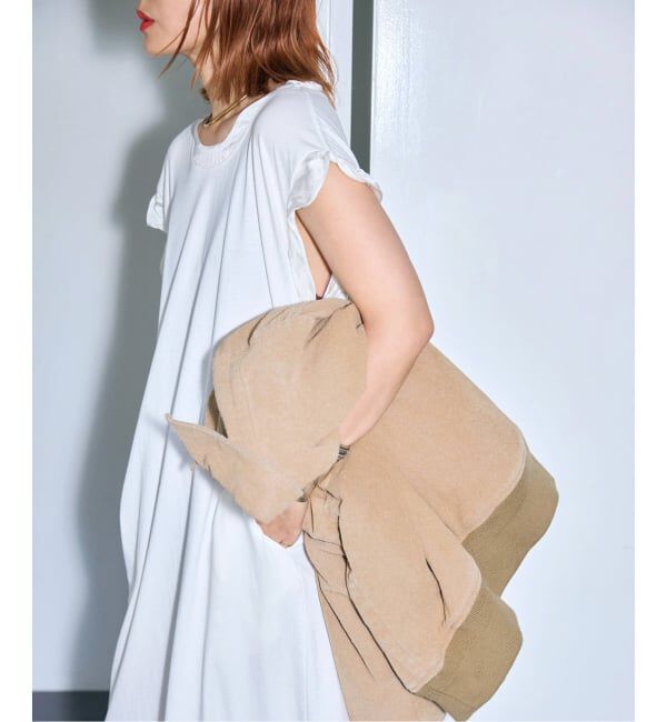  「SATIN PIPING CUT DRESS：ワンピース」|ワンピース|