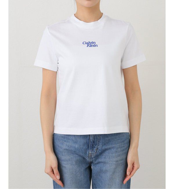 JOINT WORKS「Calvin Klein /カルバン クラインSS FLOCKED LOGO CREWNK TEE」|Tシャツ・カットソー|