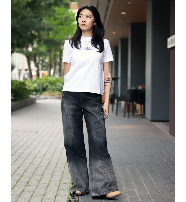 JOINT WORKS「Calvin Klein /カルバン クラインSS FLOCKED LOGO CREWNK TEE」|Tシャツ・カットソー|