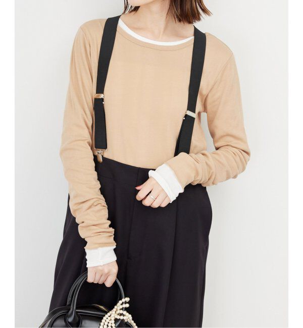 SLOBE IENA「《追加》miller/ミラー SLOBE別注 SHEER RIB クルーネック」|Tシャツ・カットソー|ベージュ