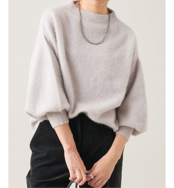 IENA LA BOUCLE「IENA LA BOUCLE ファーニットプルオーバー」|ニット・セーター|グレー