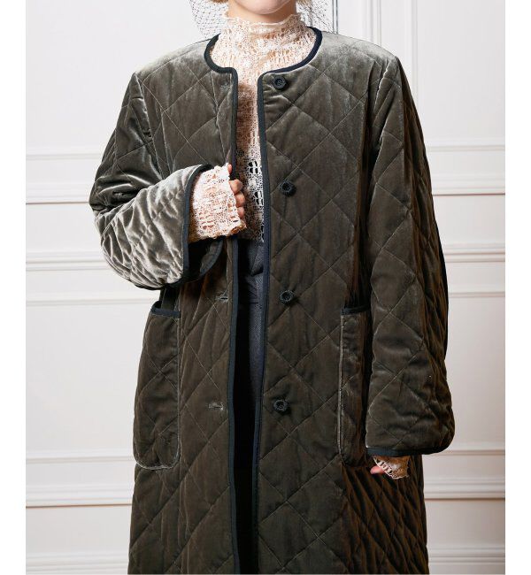 IENA LA BOUCLE「IENA LA BOUCLE ベロアキルティングコート」|その他|