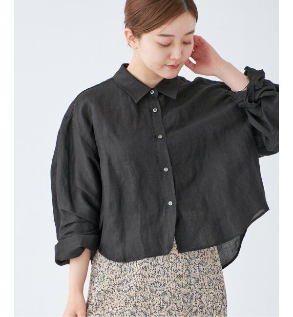 IENA「ラミーリヨセルショートシャツ」|シャツ・ブラウス|