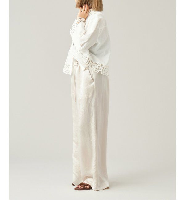 IENA LA BOUCLE「IENA LA BOUCLE エンブロイダリーレースコンビシャツ」|シャツ・ブラウス|