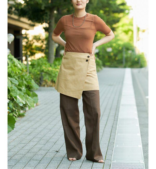 IENA LA BOUCLE「《追加》IENA LA BOUCLE 水撚りガスフライス半袖プルオーバー」|Tシャツ・カットソー|