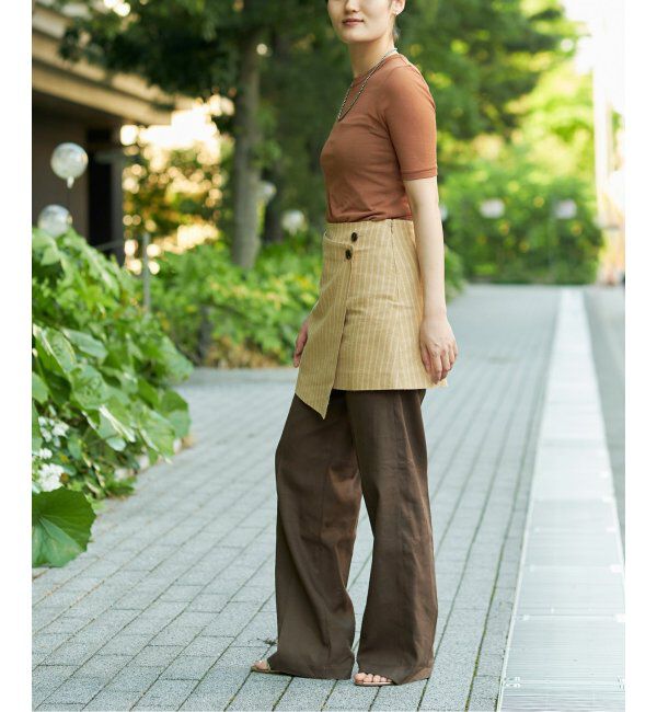 IENA LA BOUCLE「《追加》IENA LA BOUCLE 水撚りガスフライス半袖プルオーバー」|Tシャツ・カットソー|