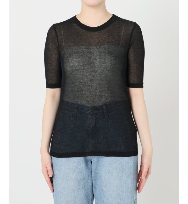 IENA LA BOUCLE「《追加》IENA LA BOUCLE 水撚りガスフライス半袖プルオーバー」|Tシャツ・カットソー|