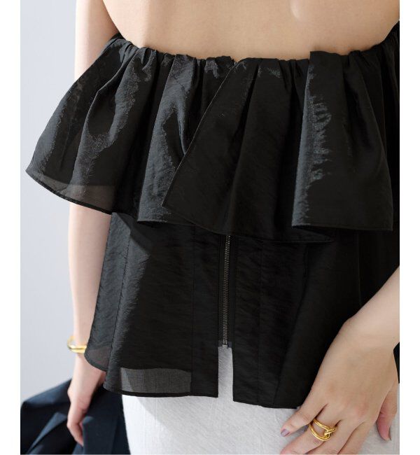 VERMEIL par iena「ベアトップギャザーブラウス」|シャツ・ブラウス|