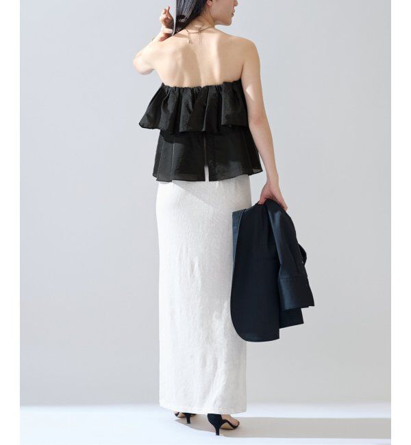 VERMEIL par iena「ベアトップギャザーブラウス」|シャツ・ブラウス|